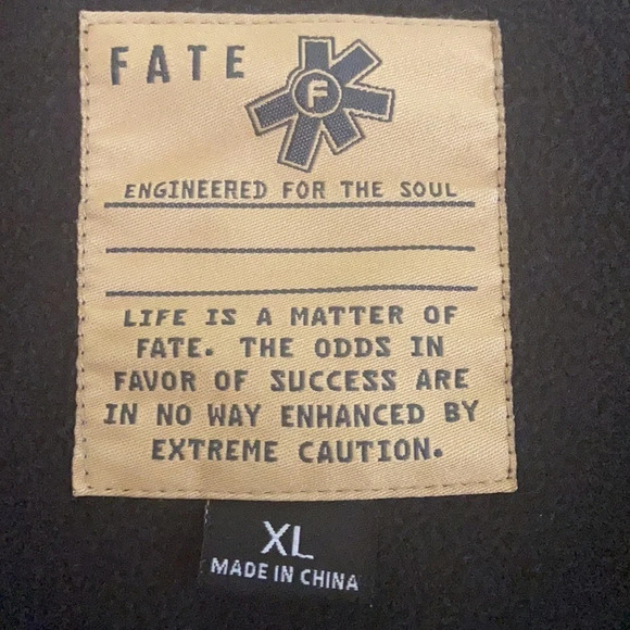 Fate Clothing Lightweight Fleece Lined Black Jacket with Embroidered Logo - XL - Picture 4 of 8